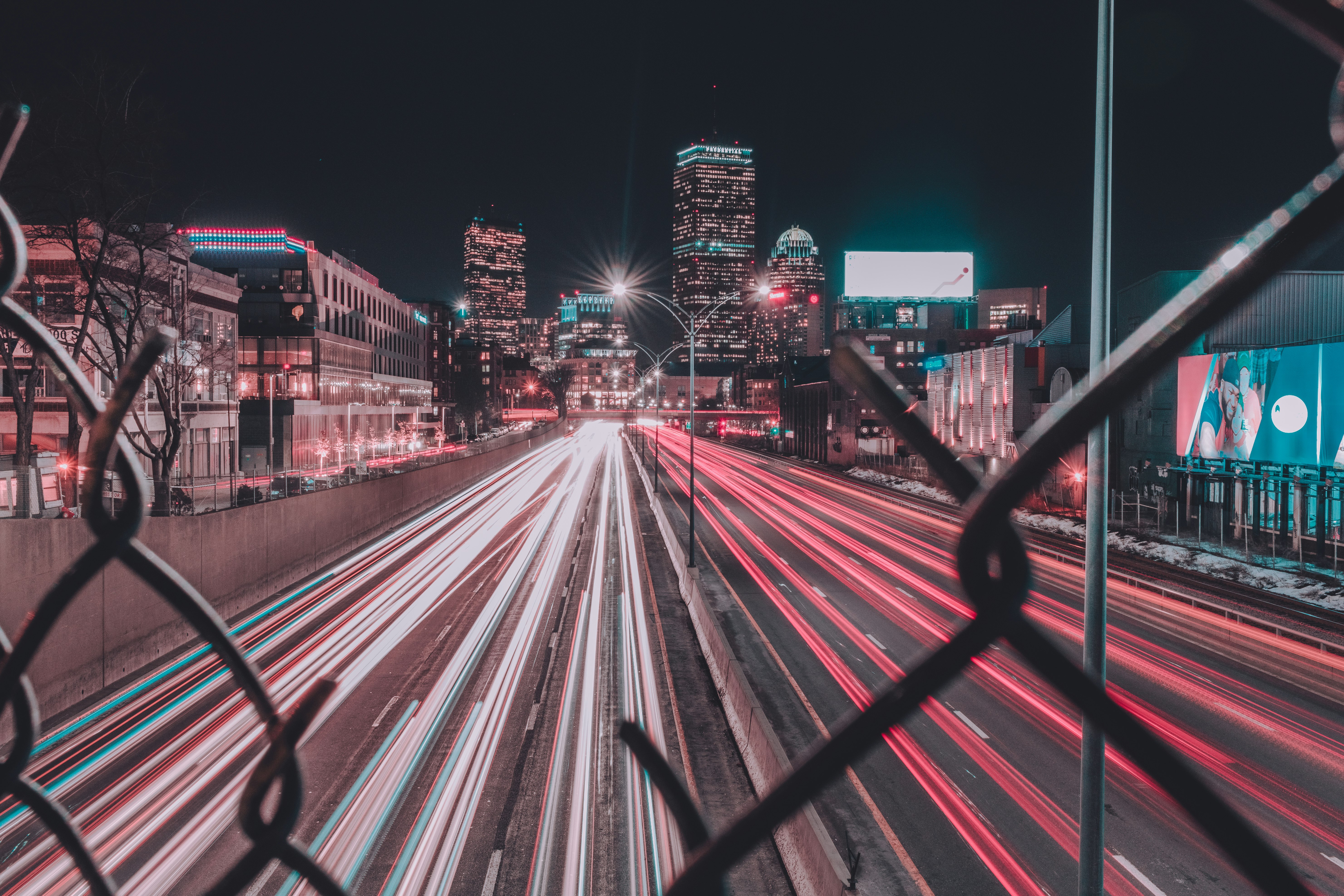 time-lapse photography of road